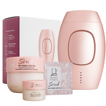 Combo do 3Q Beauty Esfoliante Corporal 350ml e Depiladora Laser